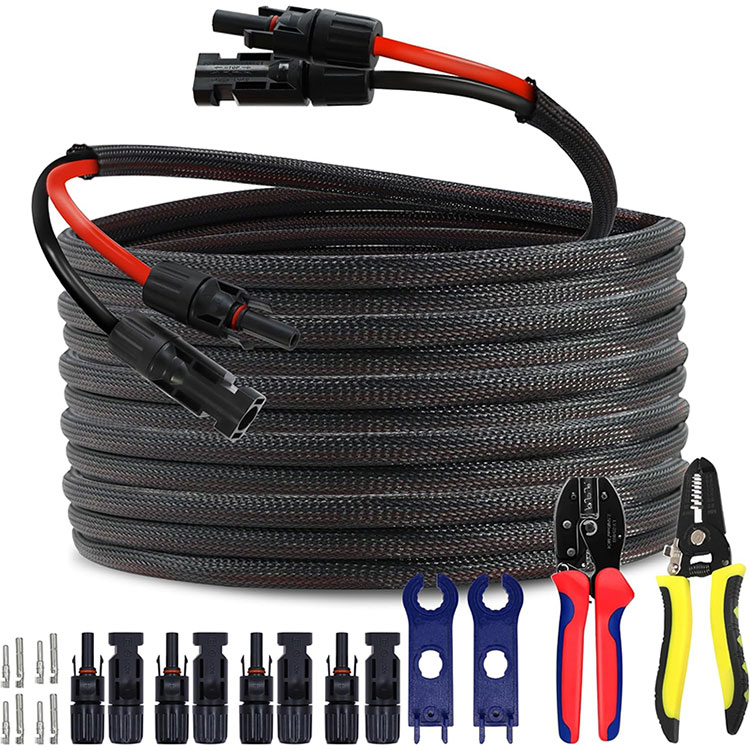 Saqafka sare ee Commercial PV Array 10AWG Connection Wire 50FT